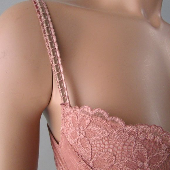 Le Mystere Scarlett Dusty Rose Balconette Bra 34C Style 7139 NWT - Picture 2 of 4